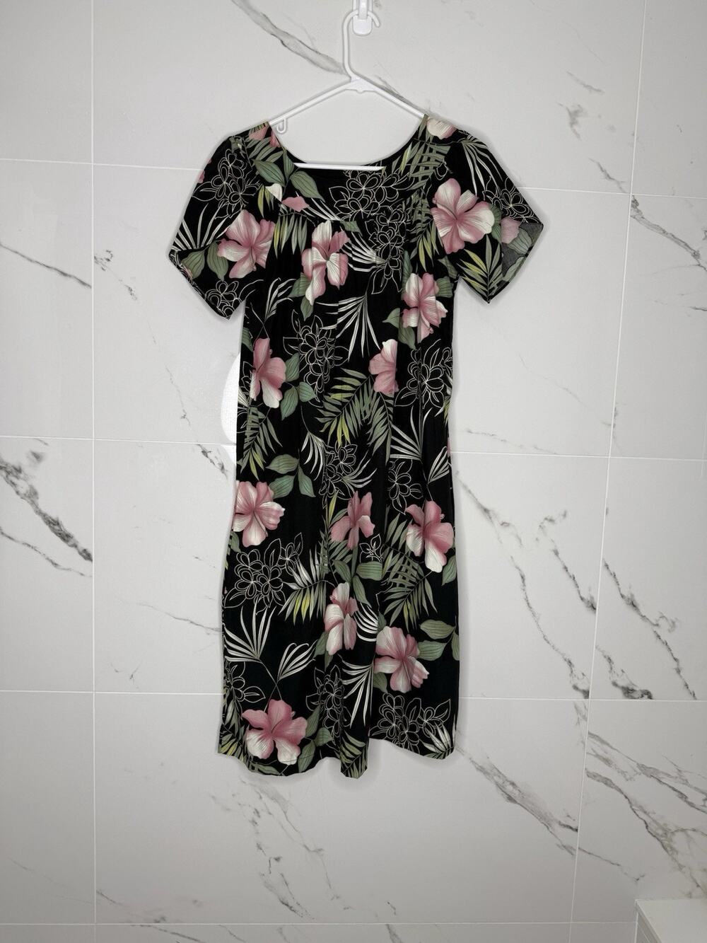VTG Hilo Hattie Hawaiian Original XS Floral Sleeveless Maxi Dress 80's